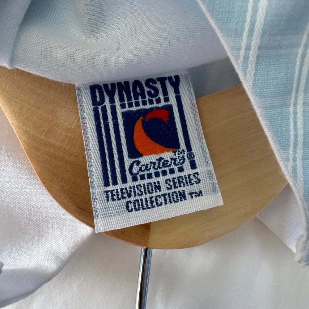 Vintage Carters Dynasty Television Series Sunsuit Romper Blue Plaid 3M 1980s